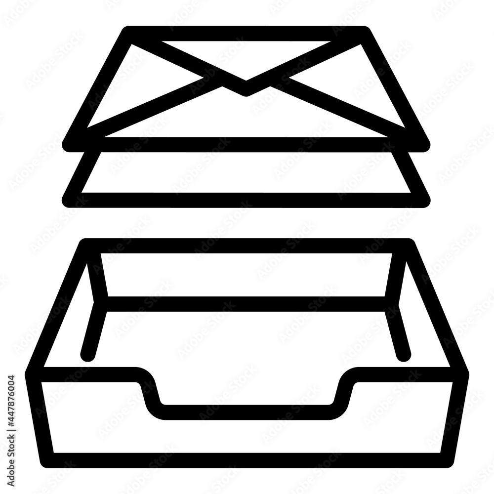 Poster postman box icon. outline postman box vector icon for web design isolated on white background