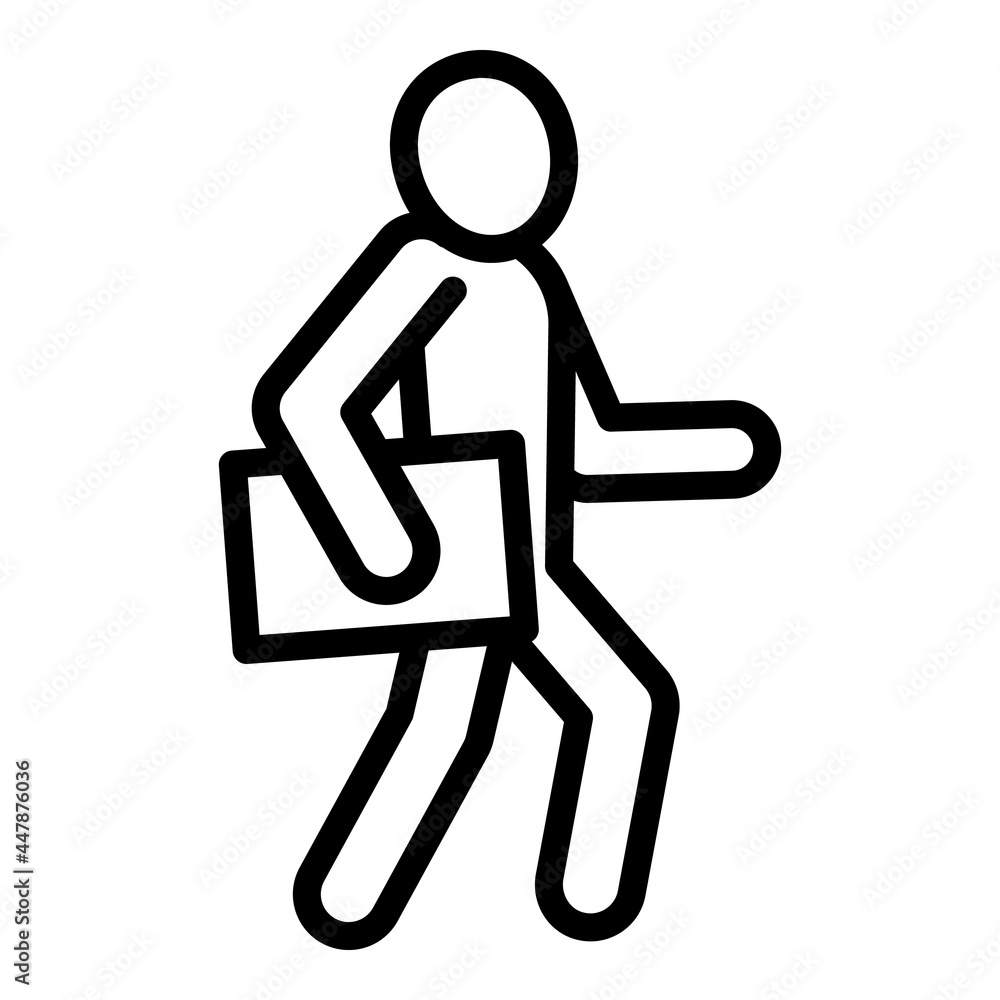 Poster postman icon. outline postman vector icon for web design isolated on white background
