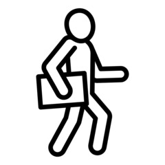 Postman icon. Outline postman vector icon for web design isolated on white background