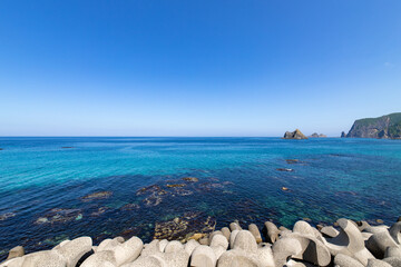 北海道　積丹半島の夏の風景