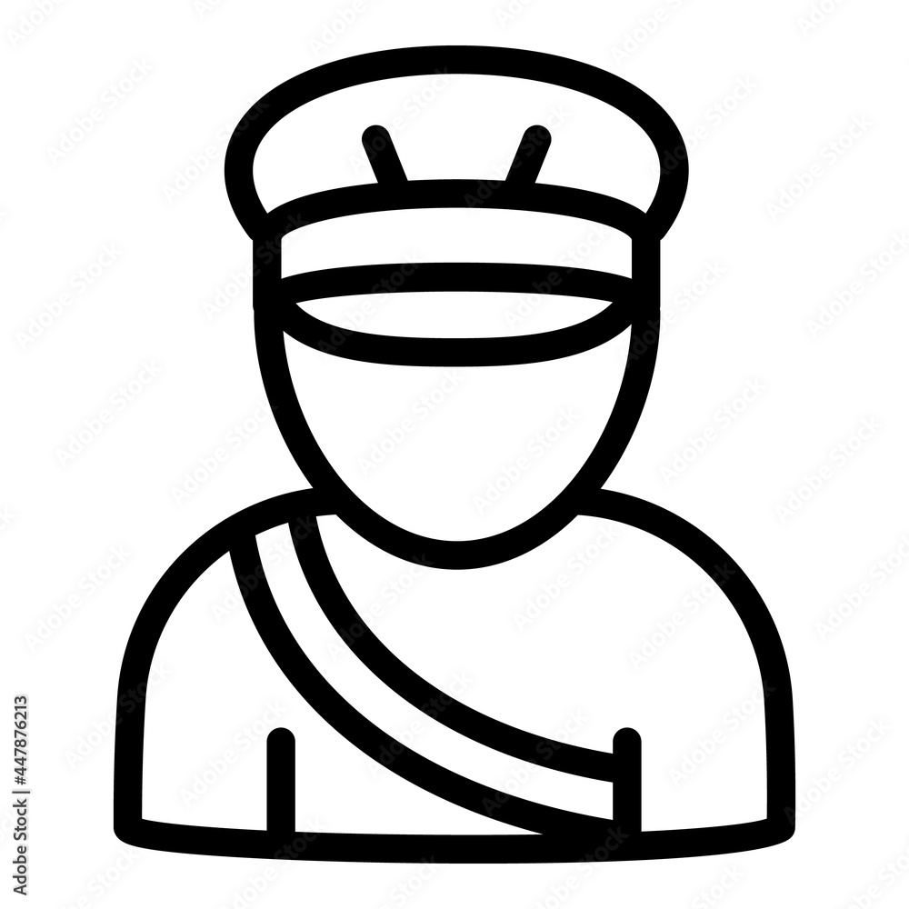 Poster old postman icon. outline old postman vector icon for web design isolated on white background
