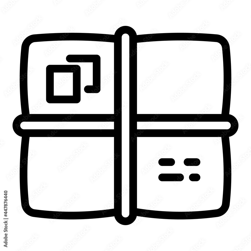Poster parcel box icon. outline parcel box vector icon for web design isolated on white background