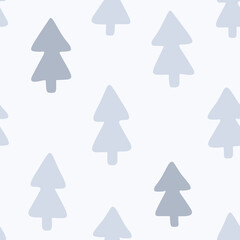 Obraz premium Winter fir forest pattern. Seamless texture for fabric, scrapbooking, prints, clothes, textiles, packaging.