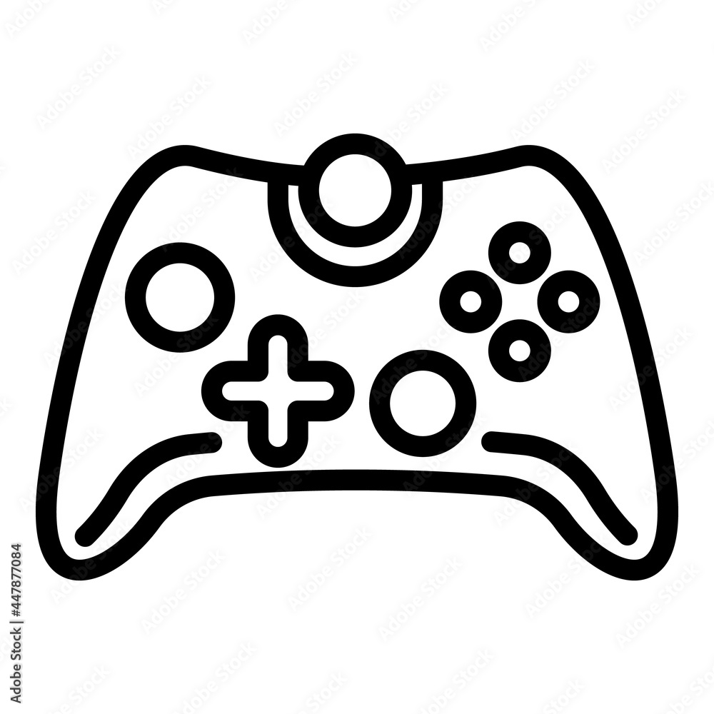 Poster joystick icon. outline joystick vector icon for web design isolated on white background