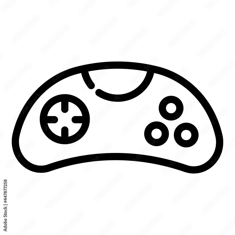 Poster desk joystick icon. outline desk joystick vector icon for web design isolated on white background