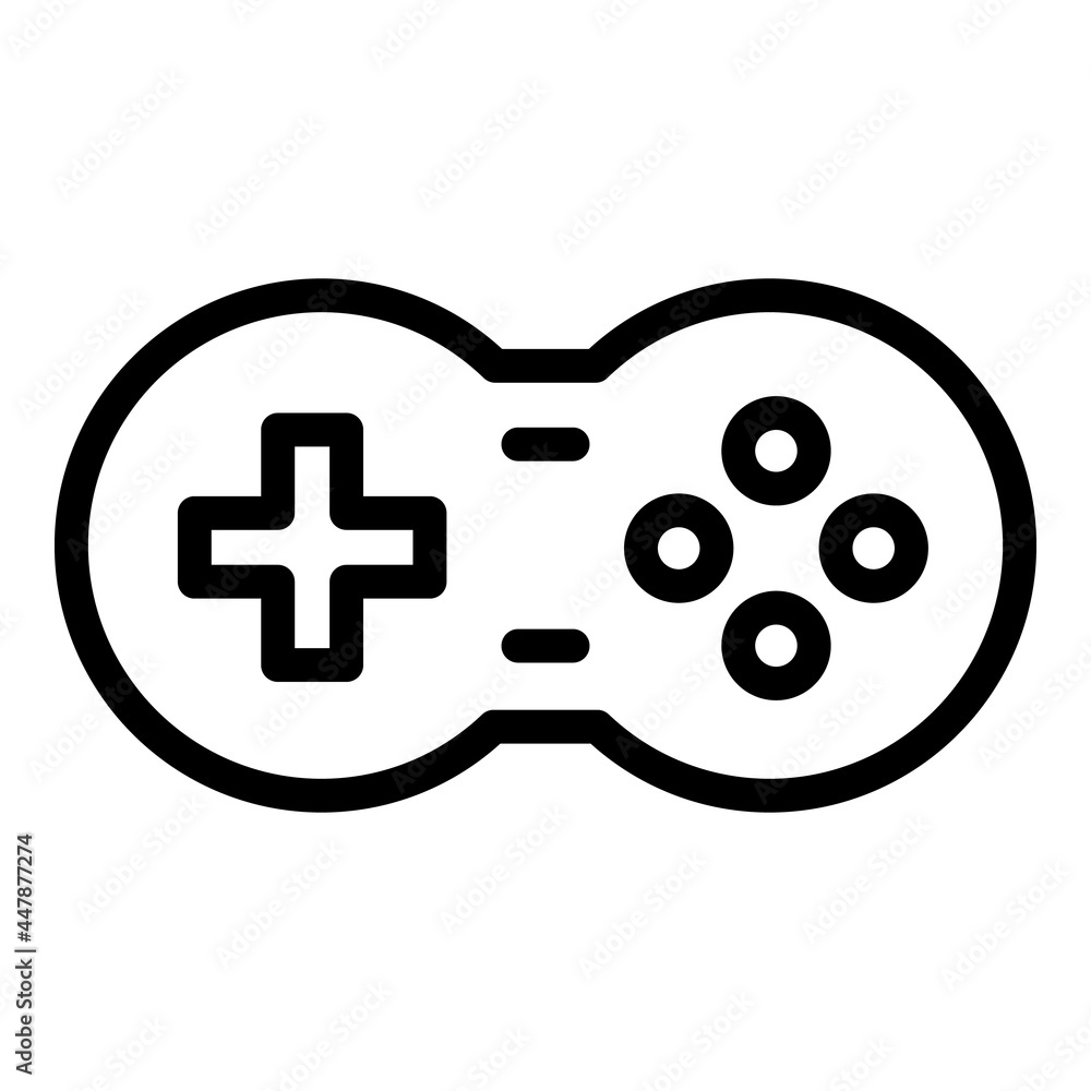 Poster gaming joystick icon. outline gaming joystick vector icon for web design isolated on white backgroun