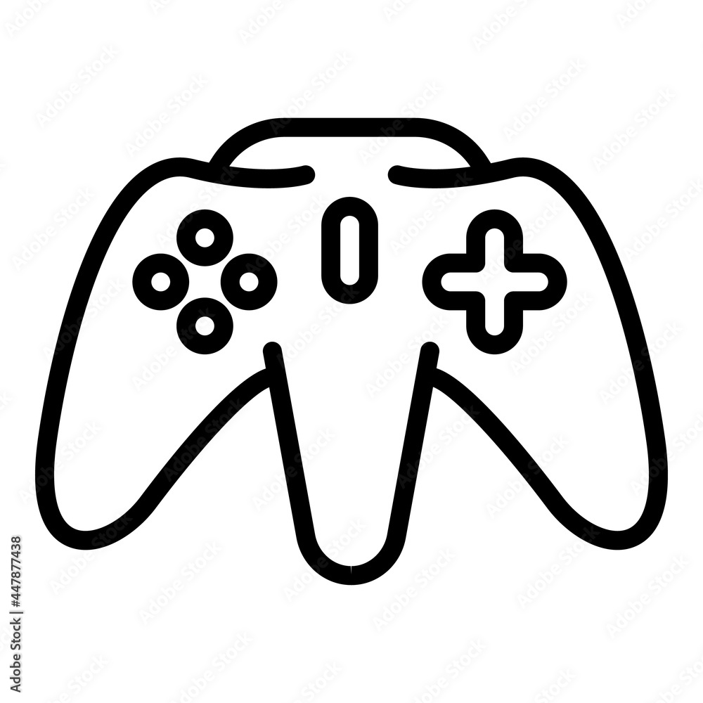 Poster pc joystick icon. outline pc joystick vector icon for web design isolated on white background