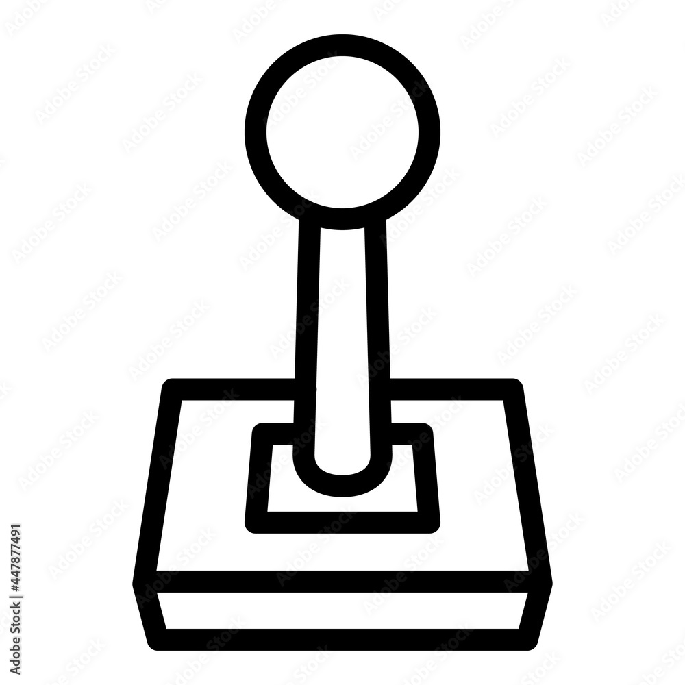 Poster gamer joystick icon. outline gamer joystick vector icon for web design isolated on white background