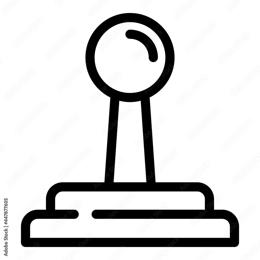 Poster play joystick icon. outline play joystick vector icon for web design isolated on white background