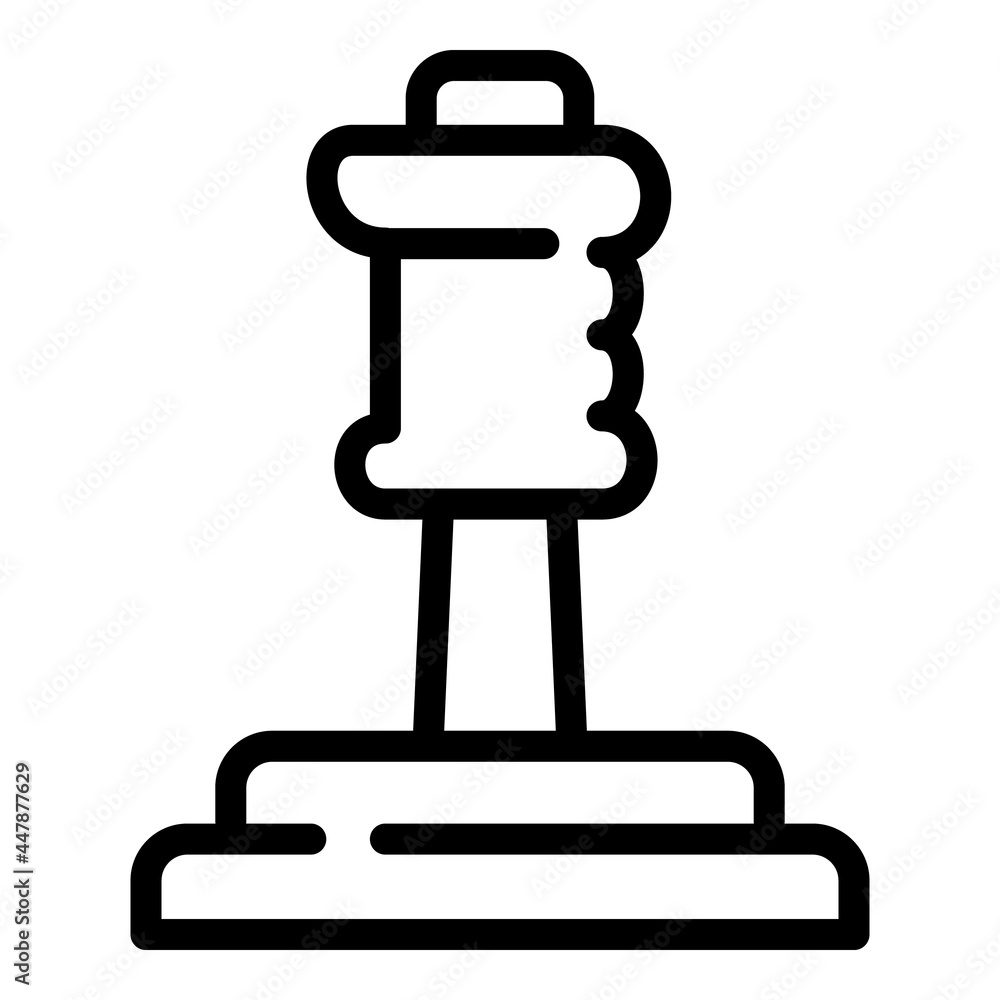 Poster station joystick icon. outline station joystick vector icon for web design isolated on white backgro