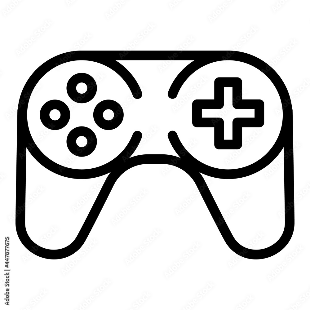 Poster console joystick icon. outline console joystick vector icon for web design isolated on white backgro