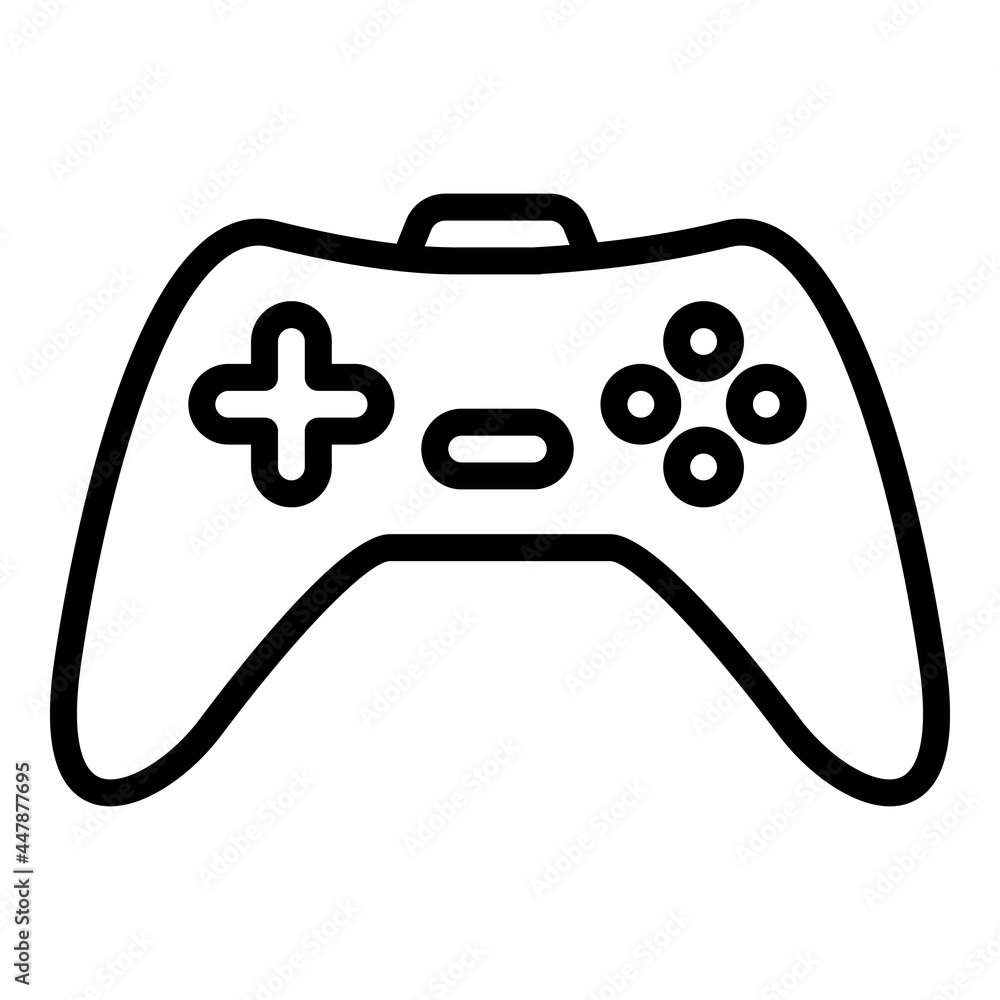 Poster modern joystick icon. outline modern joystick vector icon for web design isolated on white backgroun