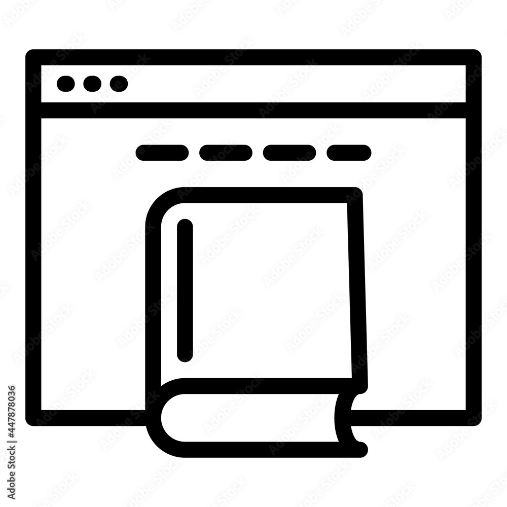 Poster interactive learning web page icon. outline interactive learning web page vector icon for web design