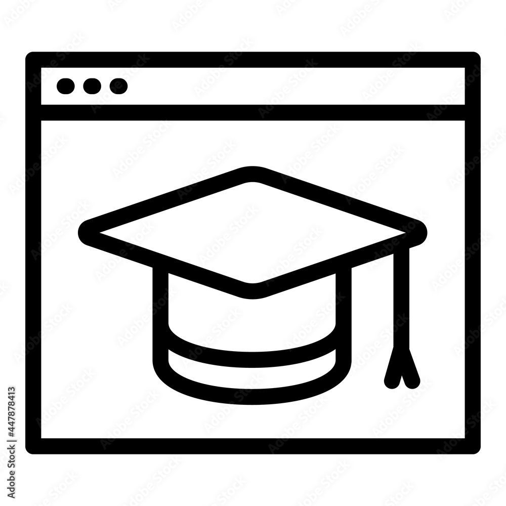 Poster interactive learning web page icon. outline interactive learning web page vector icon for web design