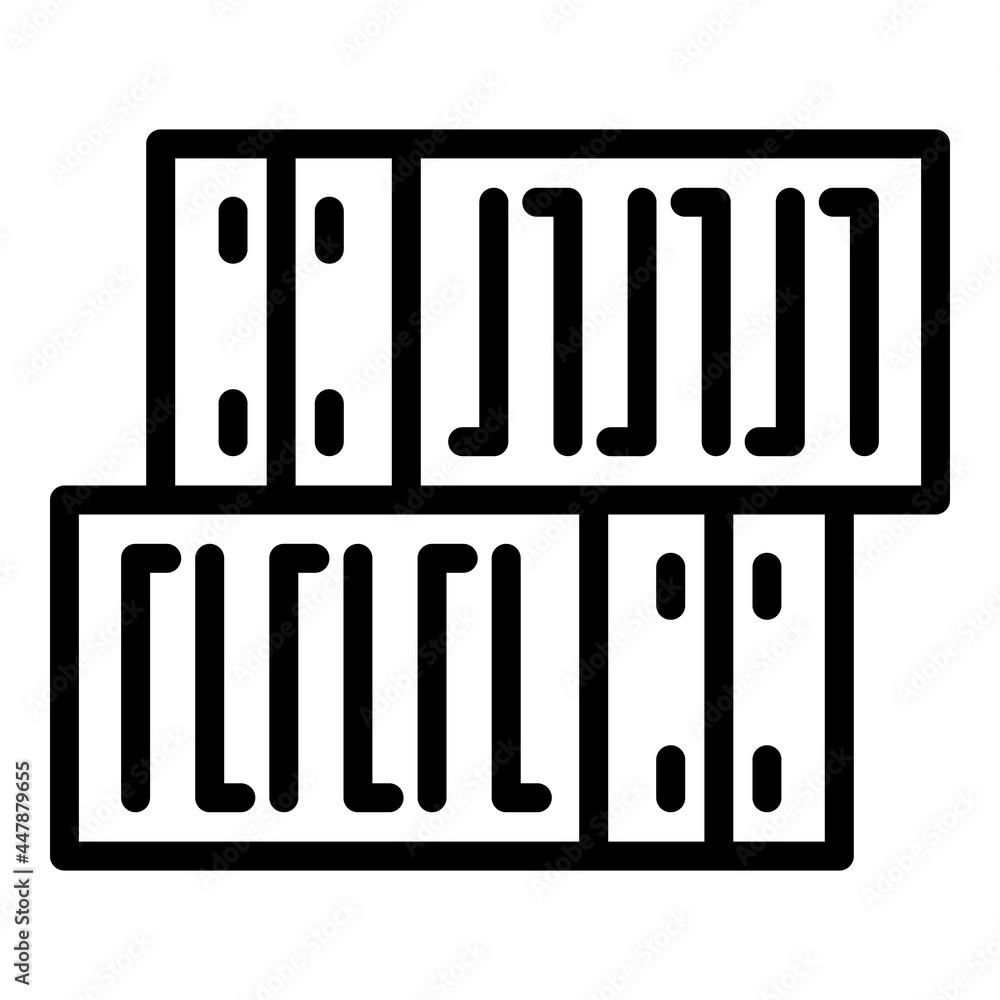 Poster cargo container icon. outline cargo container vector icon for web design isolated on white backgroun