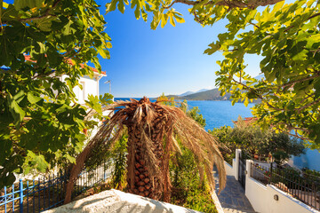 Houses roof on greek seaside