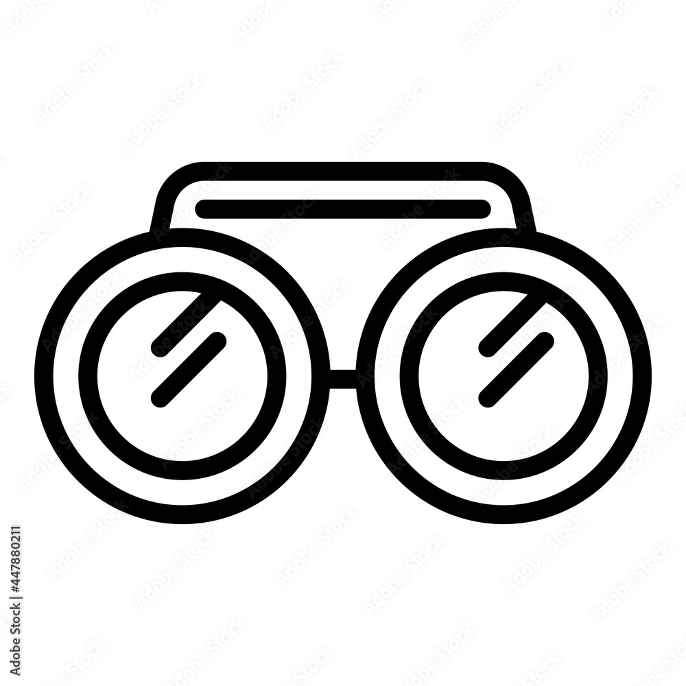 Poster search binoculars icon. outline search binoculars vector icon for web design isolated on white backg
