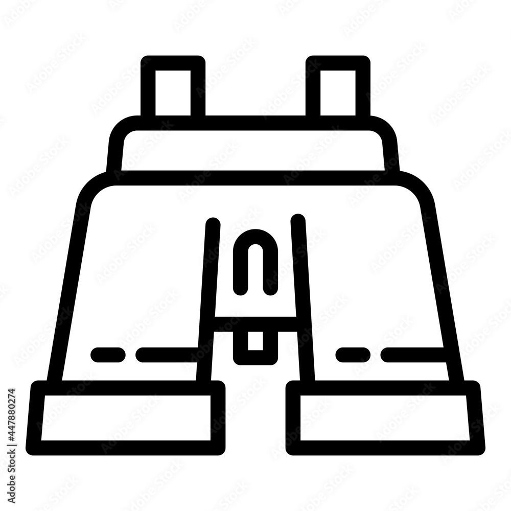 Poster Scope binoculars icon. Outline Scope binoculars vector icon for web design isolated on white background