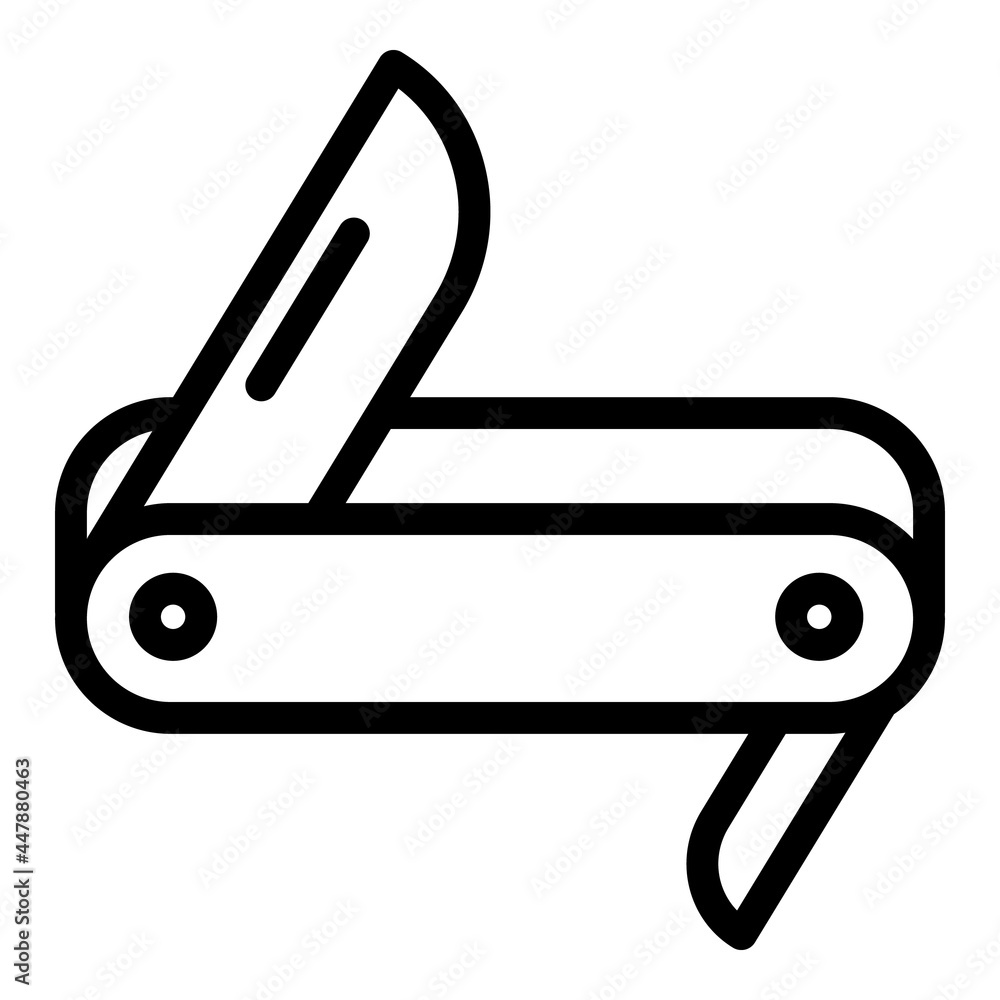 Poster army penknife icon. outline army penknife vector icon for web design isolated on white background