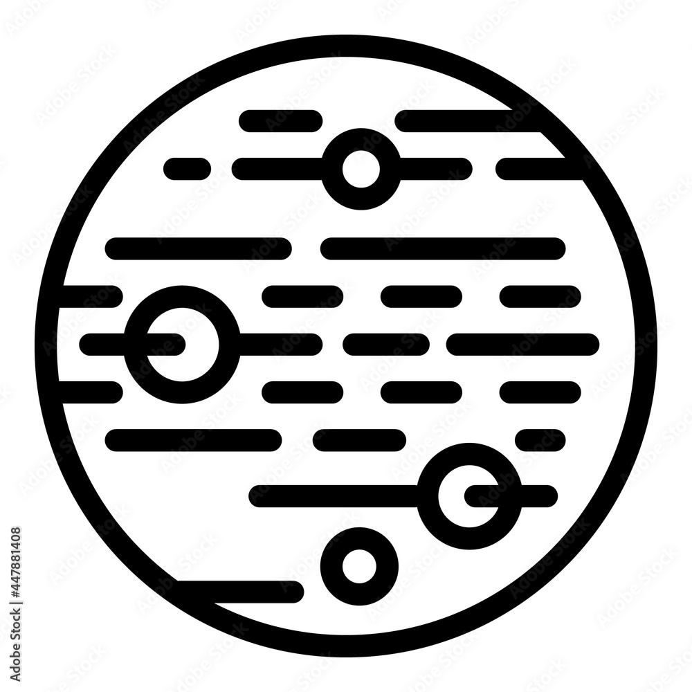 Poster space new planet icon. outline space new planet vector icon for web design isolated on white backgro