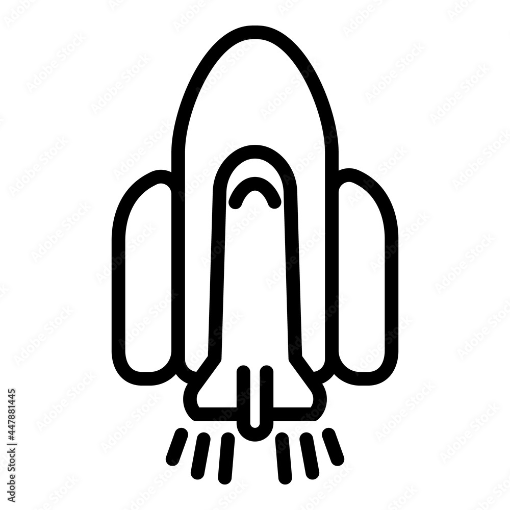 Poster modern spaceship icon. outline modern spaceship vector icon for web design isolated on white backgro