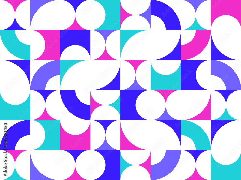 Poster geometric abstract seamless pattern with colorful simple elements of geometry, wallpaper background 