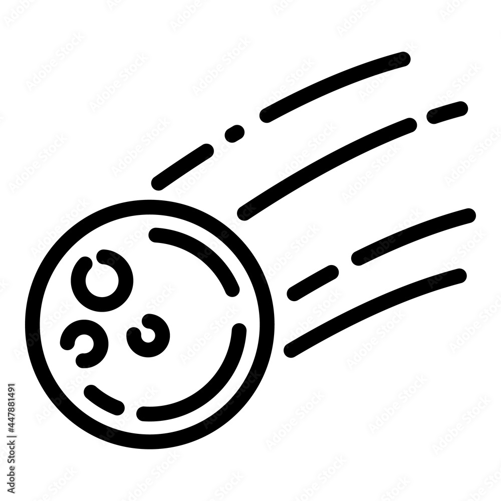 Poster space asteroid icon. outline space asteroid vector icon for web design isolated on white background