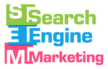SEM - Search Engine Marketing Abstract Colorful Blocks 
