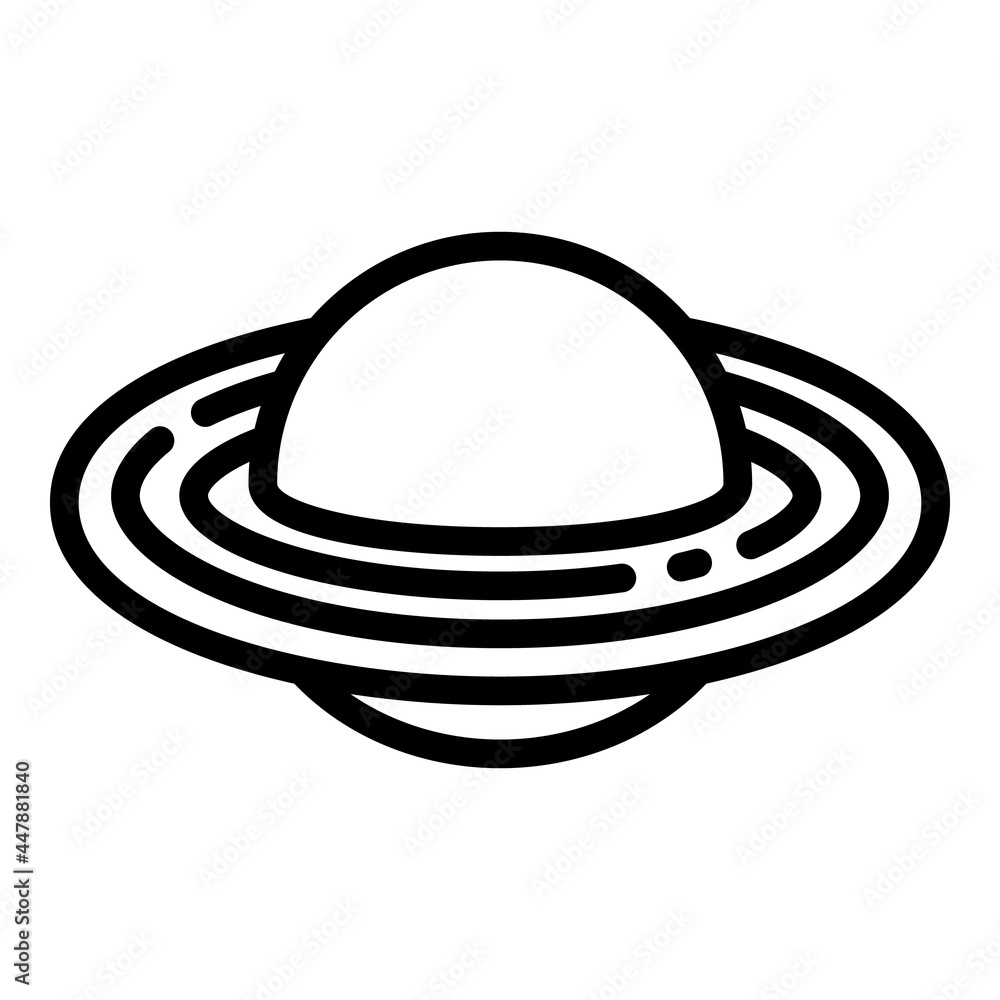 Poster saturn planet icon. outline saturn planet vector icon for web design isolated on white background