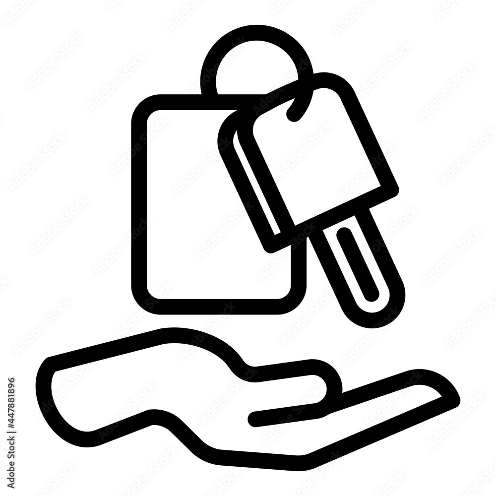 Aufkleber car smart key icon. outline car smart key vector icon for web design isolated on white background