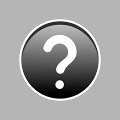Question mark icon, information symbol button, vector illustration