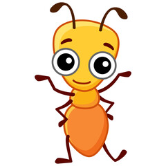 Obraz premium Funny character Ant in a cartoon style