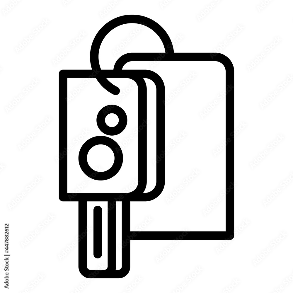 Poster new key car sharing icon. outline new key car sharing vector icon for web design isolated on white b