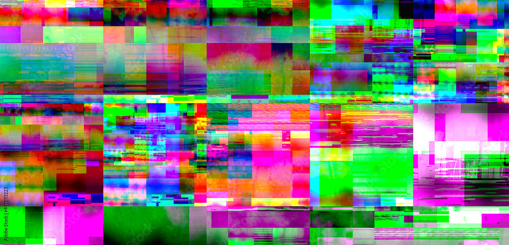 Poster glitch background. screen bug effect.