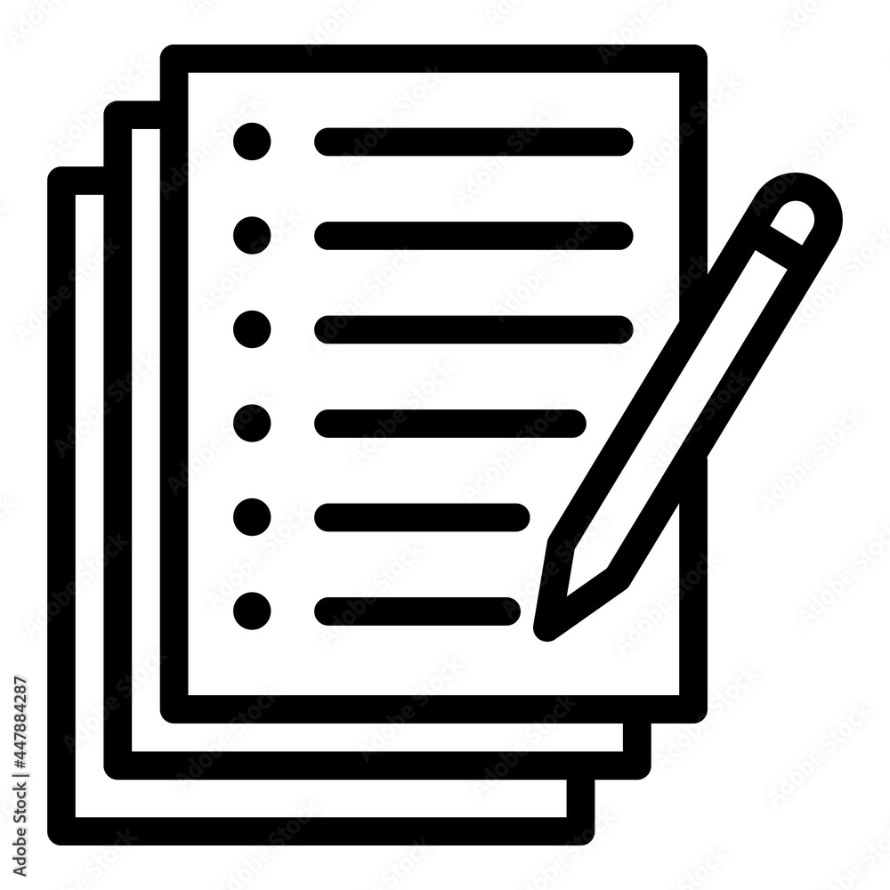Aufkleber film script icon. outline film script vector icon for web design isolated on white background