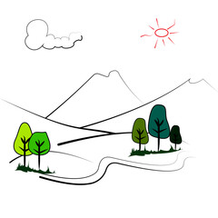winter mountain landscape