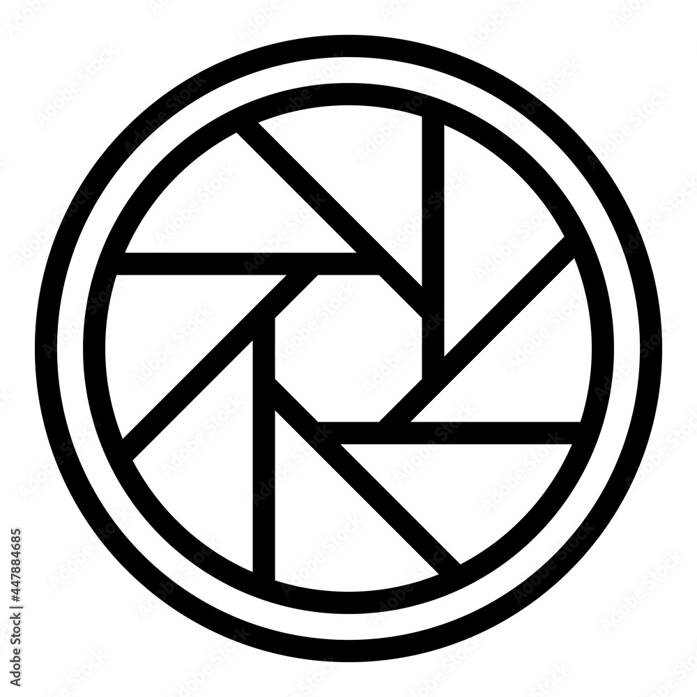 Aufkleber camera lens icon. outline camera lens vector icon for web design isolated on white background