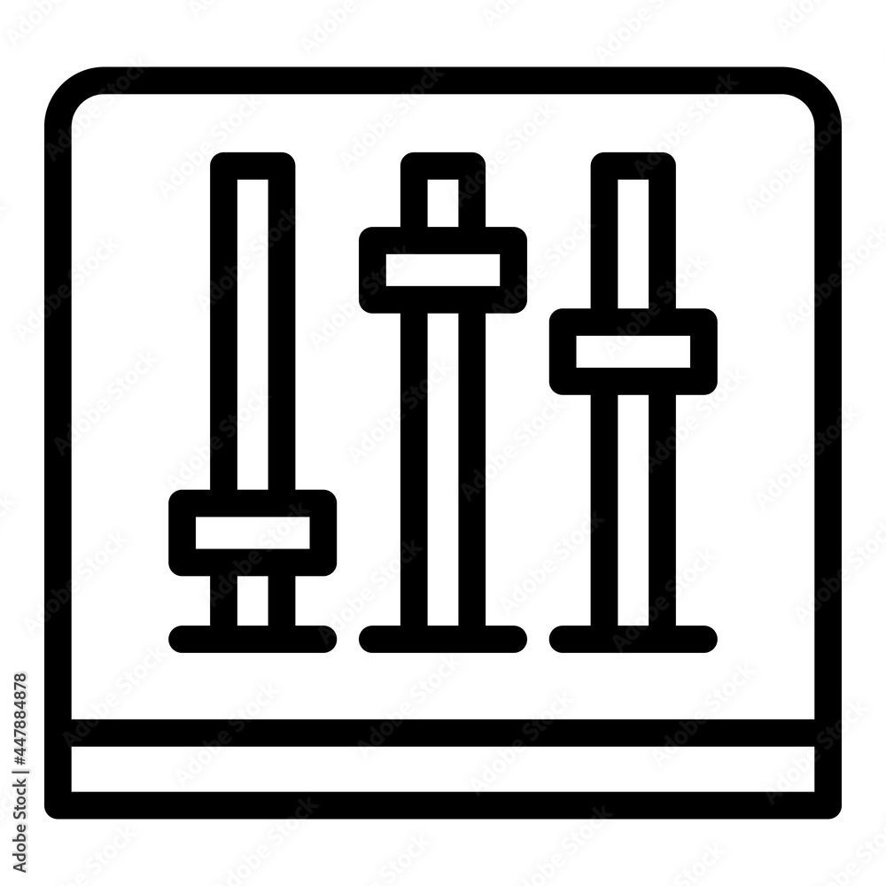 Aufkleber Volume control icon. Outline Volume control vector icon for web design isolated on white background