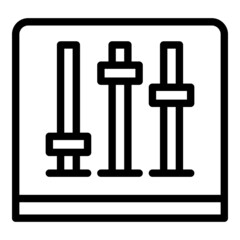 Volume control icon. Outline Volume control vector icon for web design isolated on white background