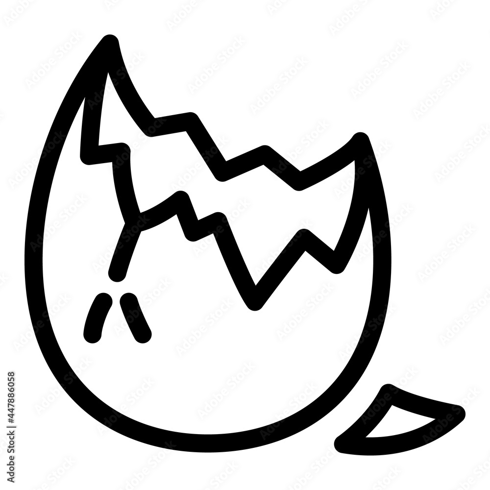 Poster eggshell nest icon. outline eggshell nest vector icon for web design isolated on white background