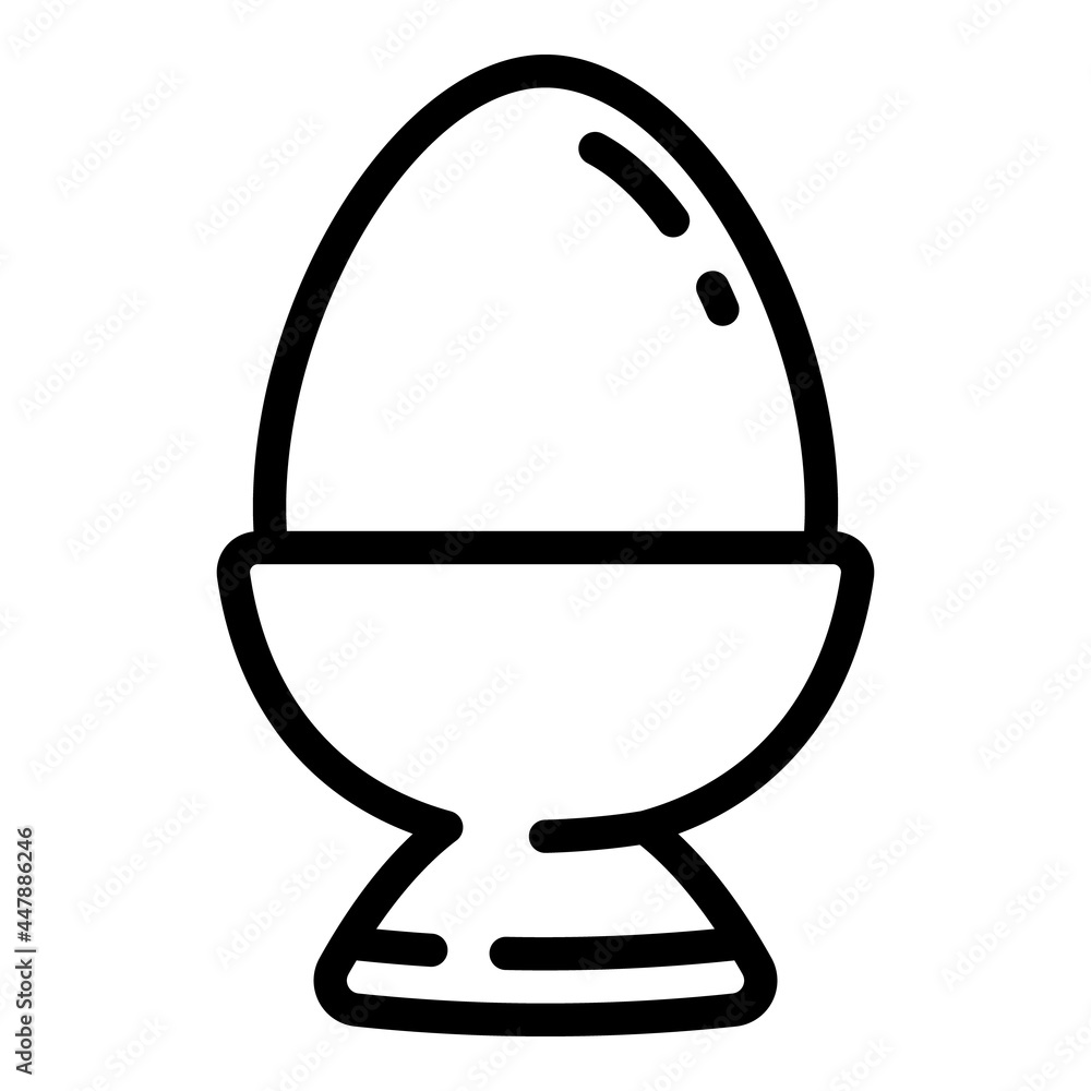 Aufkleber breakfast boiled egg icon. outline breakfast boiled egg vector icon for web design isolated on white