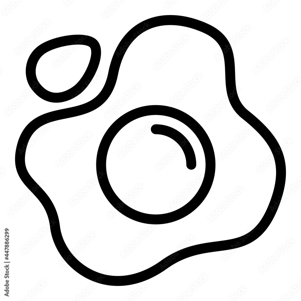 Poster fried egg icon. outline fried egg vector icon for web design isolated on white background
