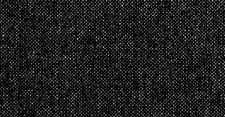 Vector fabric texture. Distressed texture of weaving fabric. Grunge background. Abstract halftone vector illustration. Overlay to create interesting effect and depth. Black isolated on white. EPS10.