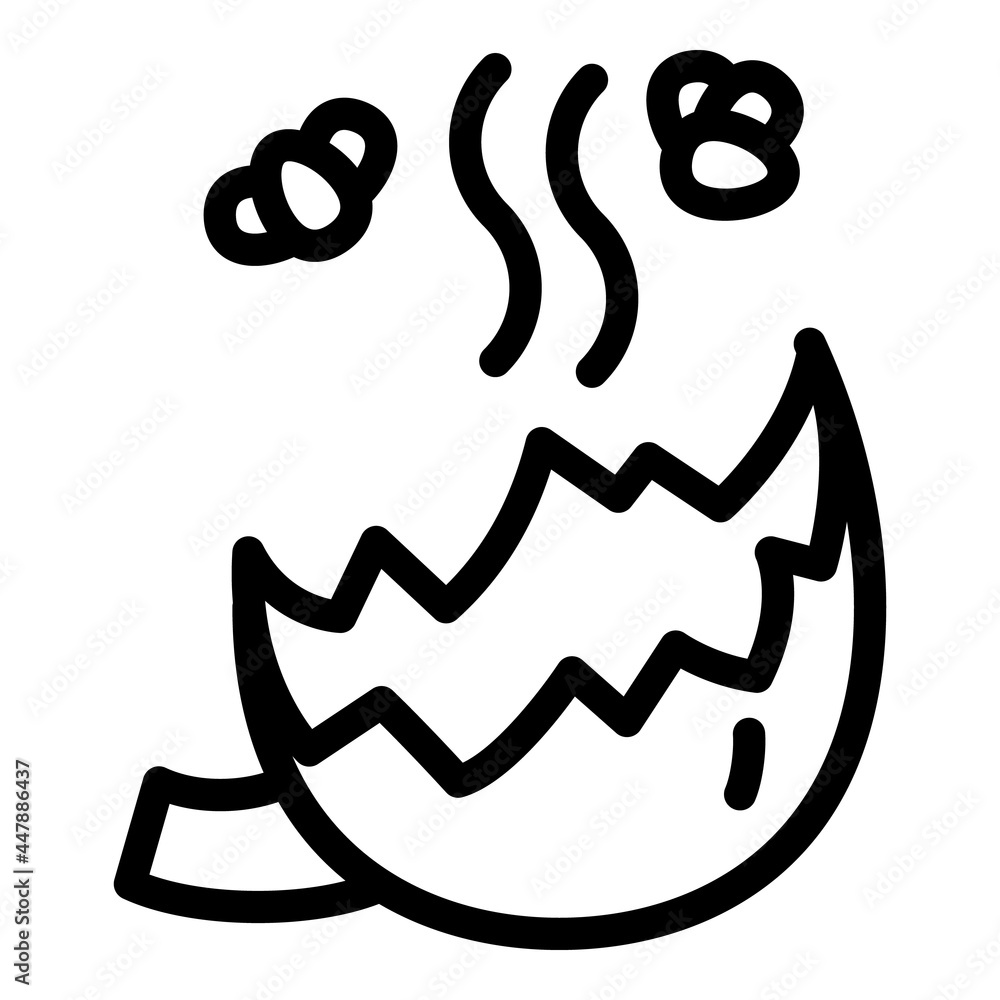Poster hot eggshell icon. outline hot eggshell vector icon for web design isolated on white background