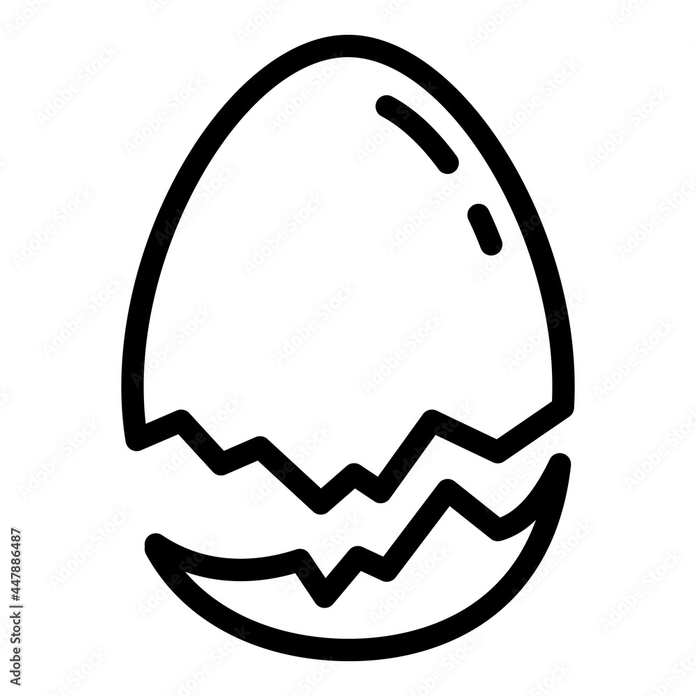 Poster farm eggshell icon. outline farm eggshell vector icon for web design isolated on white background