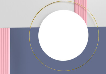 Abstract 3d render, modern background design with geometric shapes