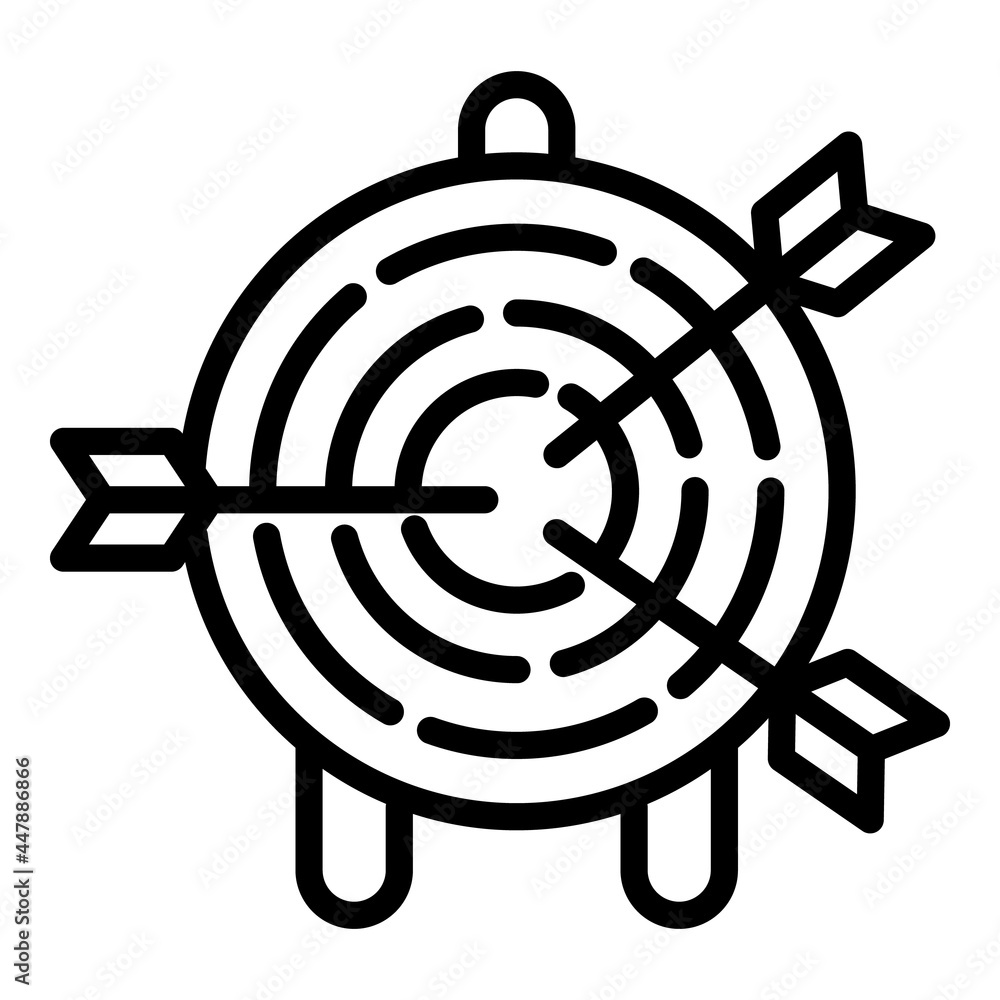 Aufkleber archer target icon. outline archer target vector icon for web design isolated on white background