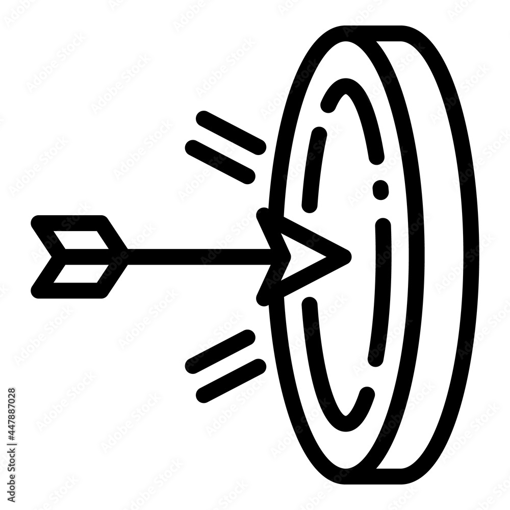 Poster archer game target icon. outline archer game target vector icon for web design isolated on white bac