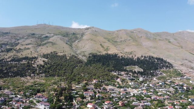 Landscape view to the old Shkoder city in Albania.