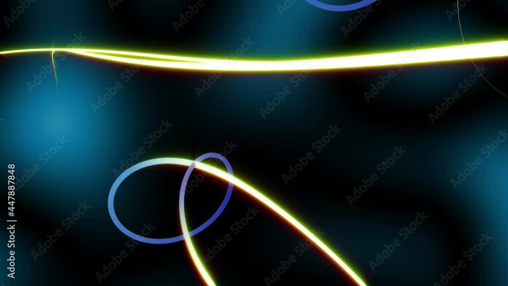 Wall mural 3d animated lines and curves abstract motion background